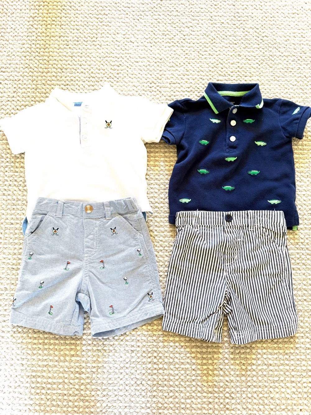 Little Me Baby Boy Polo & Shorts Set Bundle | 18 Months | 2 Outfits